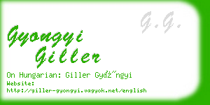 gyongyi giller business card